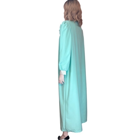 Vintage Apostrophe Fleece Dressing Gown Robe House Dress Coat ½ Front Zip Plush - Picture 7 of 16